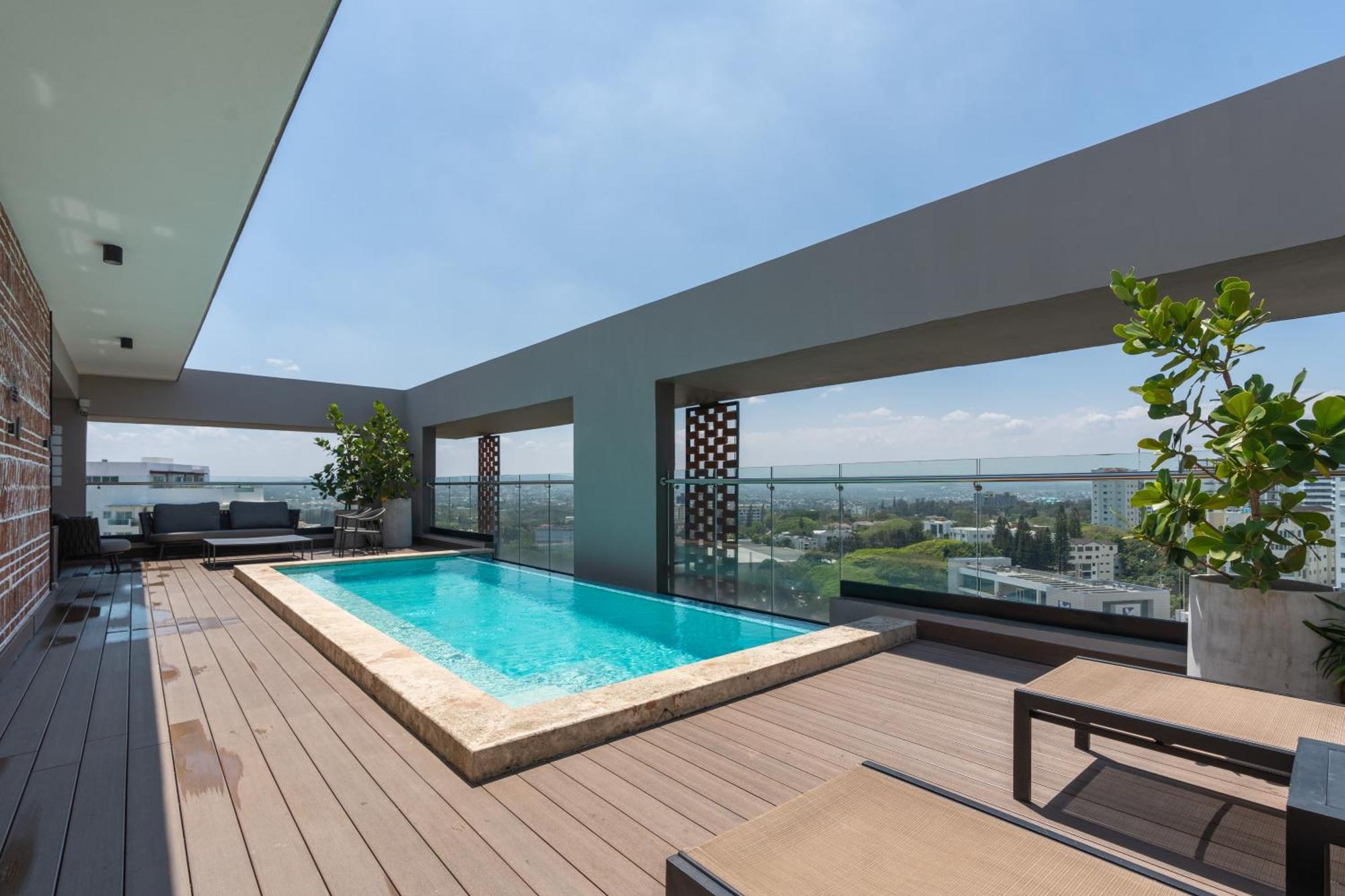 Modern Luxury Condo With Rooftop Pool & Gym Santiago De Los Caballeros Exterior photo